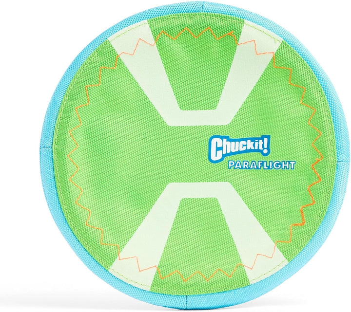 Paraflight Flying Disc Dog Toy - Water Floating Flyer - Durable Nylon Construction with Soft Rubber Edges - for Medium and Large Dogs - Size Large - 9.75" L X 9.75" W - Pack of 1