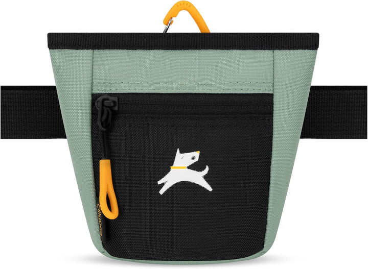 Goodie Treat Bag, Dog Treat Pouch, Waist Belt Clip for Hands-Free Training, Magnetic Closure, Dog Training and Behavior Aids, Three Ways to Wear (Raven S'25)