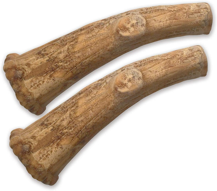 Healthy Edibles WILD Natural Dog Chew Treats for Large Dogs, Long Lasting Dog Healthy Chew Antler Bone Made in USA, Venison Flavor, for Dogs up to 50 Lbs. (2 Count)