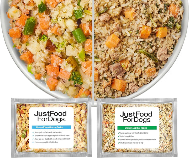 Frozen Fresh Dog Food for Sensitive Skin Allergies, Joint Health, Complete Meal or Human Grade Dog Food Topper, Joint & Skin Support, 18 Oz (Pack of 7)