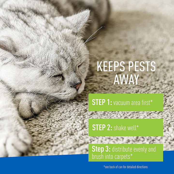 plus Carpet Powder, Kills Fleas and Ticks on Contact, Kills All Stages of the Flea Life Cycle, 30 Day Protection, Freshens and Deodorizes, Treats up to 400 Sq Ft, 1LB