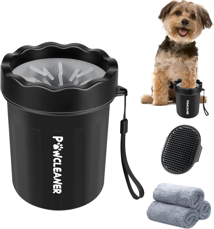 Dog Paw Cleaner, Dog Paw Washer, Paw Muddy Paw Cleaner, Pet Foot Cleaner for Small Medium Large Breed Dogs/Cats (With 3 Absorbent Towel)