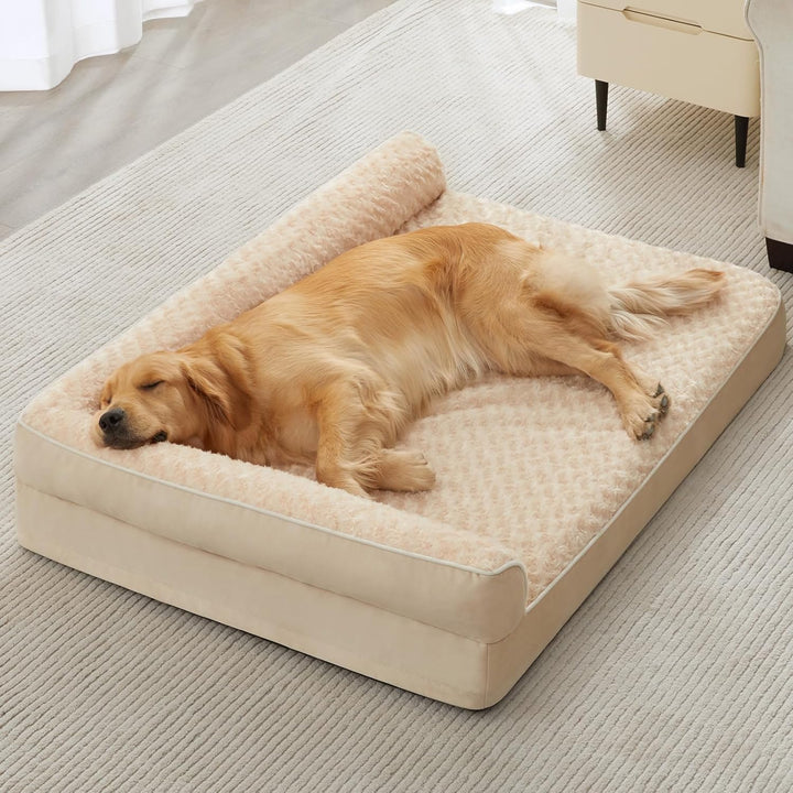 Orthopedic Dog Bed for Large Dogs-Big Waterproof Sofa Dog Bed with Removable Washable Cover, Washable Pet Bed with Waterproof Lining and Nonskid Bottom,Pet Bed for Large Dogs