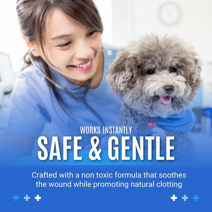 Styptic Powder for Animals – Fast-Acting Blood Stop for Dogs, Cats, Birds & Small Pets – First Aid Powder for Nail Bleeding, Minor Cuts & Grooming – 1 Oz, Pack of 1