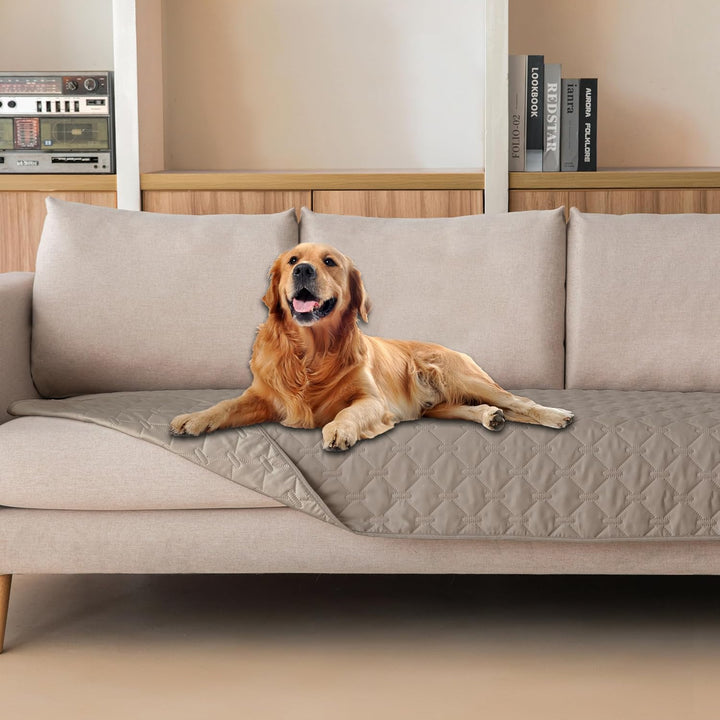 3X Stronger Waterproof Pet Blanket, Scratch Proof Furniture Protector for Dogs Cats, Reversible Cover 30X70 Inch, Dark Grey/Light Grey