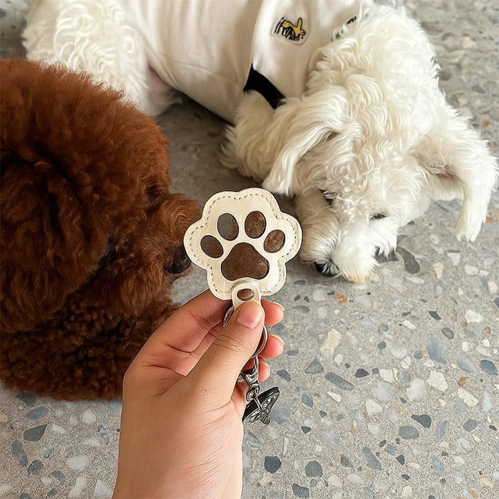3 Pcs Pet Paw Shaped Leather Keychain, Pet Hair Keychain, Pet Memorial Gift Keyring, Handmade Key Holder for Collecting Cat and Dog Hair
