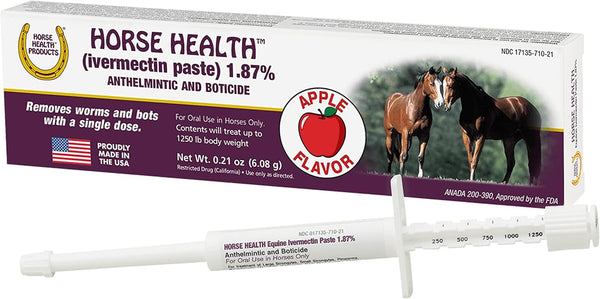 (Ivermectin Paste) 1.87%, Equine Dewormer, up to 1,250 Lbs 0.21 Ounces