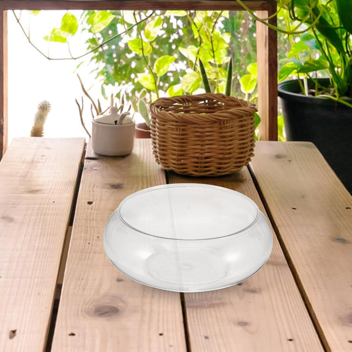 Clear Fish Bowl Vase Bubble Bowl round Shallow Planter Terrarium Fish Bowl Aquatic Plant Pot Daffodil Pot Hydroponic Planter Fish Tank Aquarium Bowl