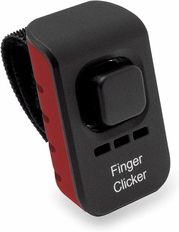 Dog Training Finger Clicker with Audible Sound for Positive Reinforcement, Behavior and Obedience Pet Trainer, Red