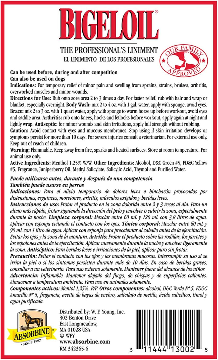 Bigeloil Liquid Liniment, Invigorating Topical Rub for Sore Muscles, Joints & Arthritis Pain