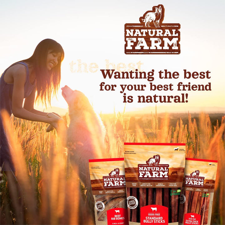 Cow Hooves (6 Pack), Odor-Free, All Natural Sourced from Farm-Raised Beef Hoof Dog Treats, Great Alternative to Bully Sticks or Rawhide, Dental Chew for Small, Medium, Large Breeds