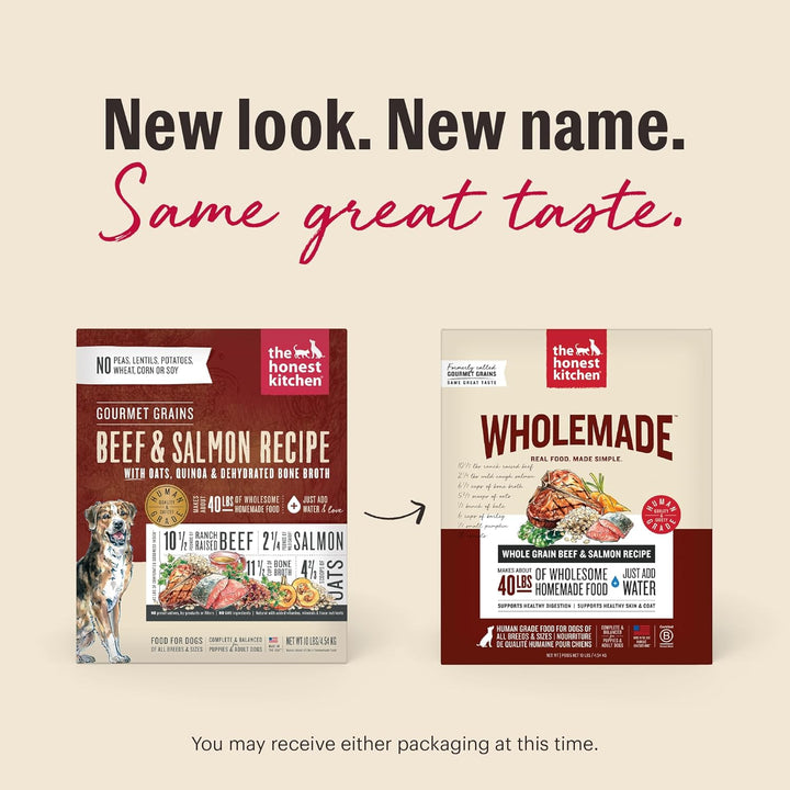Wholemade™ Whole Grain Beef & Salmon Dog Food, 10 Lb Box