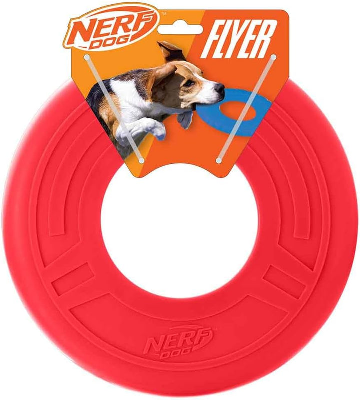 Tire Flyer Outdoor Dog Toy, 10 Inch Flying Disc Dog Fetch Toy, Rubber Dog Toy for Medium Dogs and Large Dogs, Blue