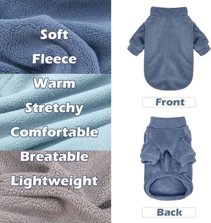 Dog Sweater, 3 Pack Dog Sweaters for Small Dogs Girl Boy, Ultra Soft Warm Puppy Clothes Dog Coat for Winter (Gray+Azure+Navy, Small)
