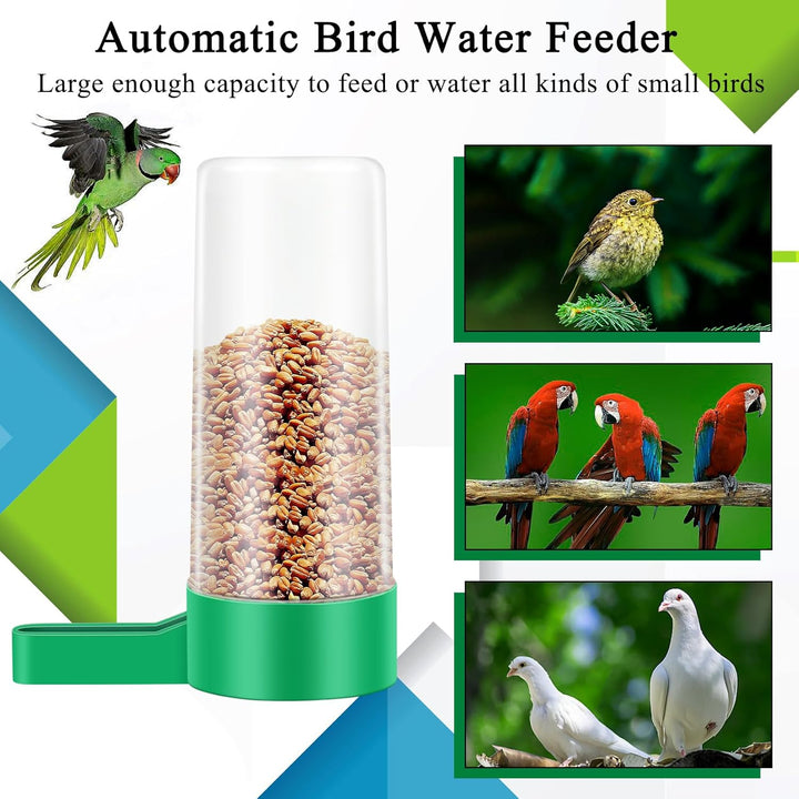 4Pcs Bird Water Feeder Plastic Drinker Feeder Water Clip for Parrots Budgie Cockatiel Lovebirds
