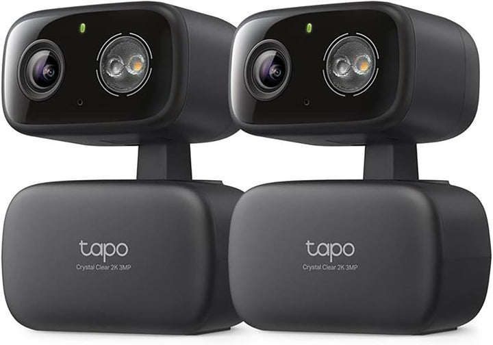 Tapo 2K Pan/Tilt Security Camera for Baby Monitor, Dog Camera W/Motion Detection, 2-Way Audio, Siren, Night Vision, Cloud & SD Card Storage, Works with Alexa & Google Home, 2-Pack (C210P2)