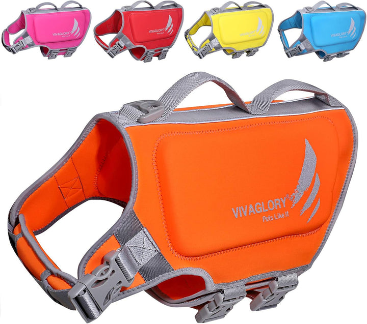 High Buoyancy Dog Life Vest, Swimming Vest with Handle, Dog Life Jacket for Swimming & Boating, Buoyancy for Puppy Doggy, S, Pink