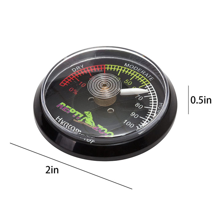 Reptile Terrarium Hygrometer,Dial Gauges Pet Rearing Box Hygrometer