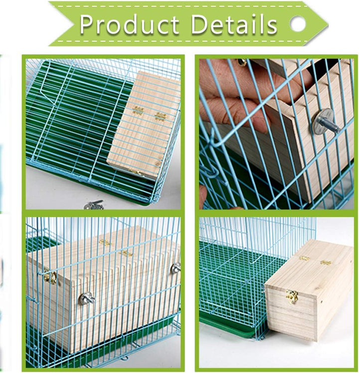 Parakeet Nesting Box Bird House Wood Breeding Box Parrots Mating Box for Lovebirds Budgie Finch Cockatoo Canary and Medium-Sized Birds(S)