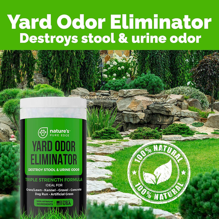 Yard Odor Eliminator. Perfect for Artificial Grass, Patio, Kennel, and Lawn. Instantly Removes Stool and Urine Odor. Long Lasting. Kid and Pet Safe.