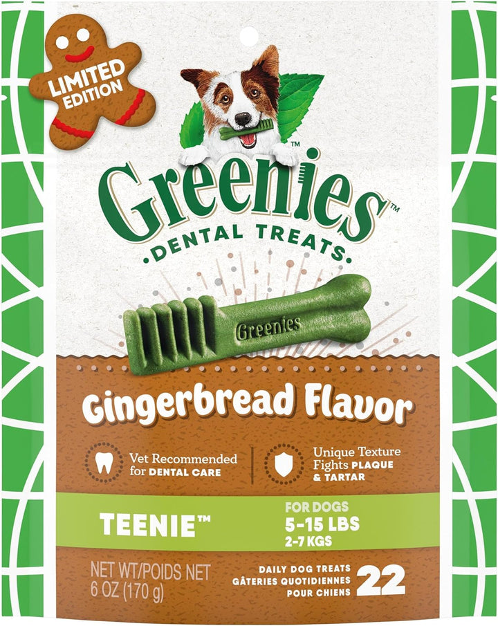 Teenie Dental Dog Treats, Mint Fresh Flavor, 12 Oz. Pack (43 Treats)