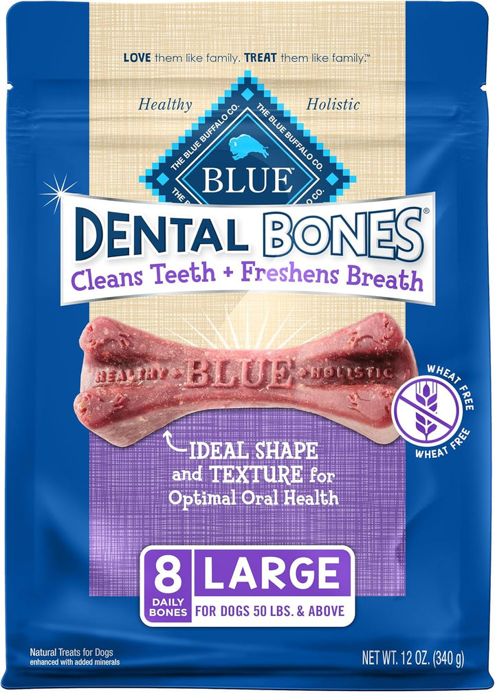 Dental Bones Large Natural Dental Chew Dog Treats Bag Jumbo Pack