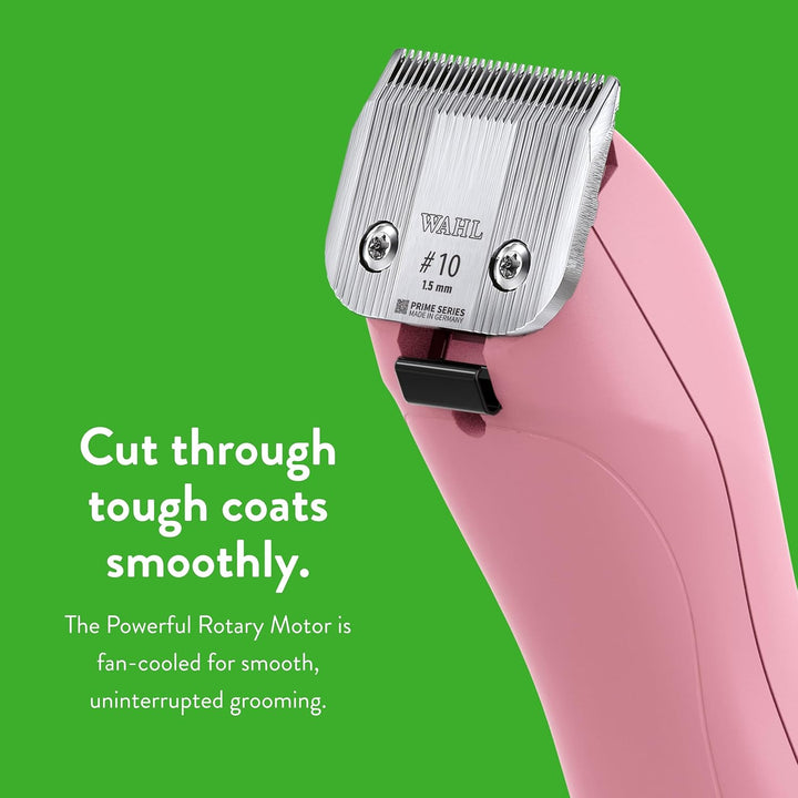 Pro Animal KM2+ Corded Clipper - Pet Clippers for Cats, Dogs & Horses - Premium Grooming Tools - 2 Speeds & 14-Foot Cord - Pink