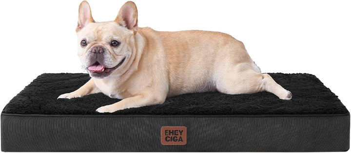 Orthopedic XL Dog Beds for Extra Large Dogs with Removable Washable Cover for Crate, Grey, 41X27