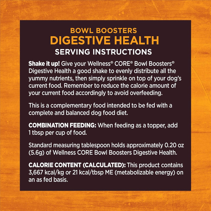 Bowl Boosters, Dog Food Topper for Small, Medium, & Large Breeds, Grain Free, Natural, Freeze Dried, Digestive Health Chicken, 4 Ounce Bag (Pack of 1)