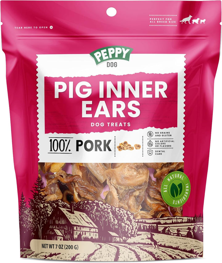 Pig Ears for Dogs (100 Count) | Single Ingredient Dog Chews | Healthy Pig Ears | Natural Treats | Rawhide Alternative | Healthy Treats for All Dogs