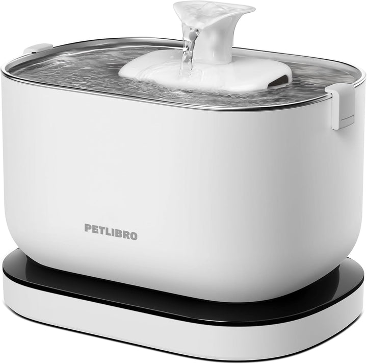 Replacement Filters for Dockstream Cat Water Fountain PLWF005 PLWF115 PLWF105, 4 Months Set of Replacement Filters for Ultra Quiet Pet Water Fountain, White 8 Count (Pack of 1)