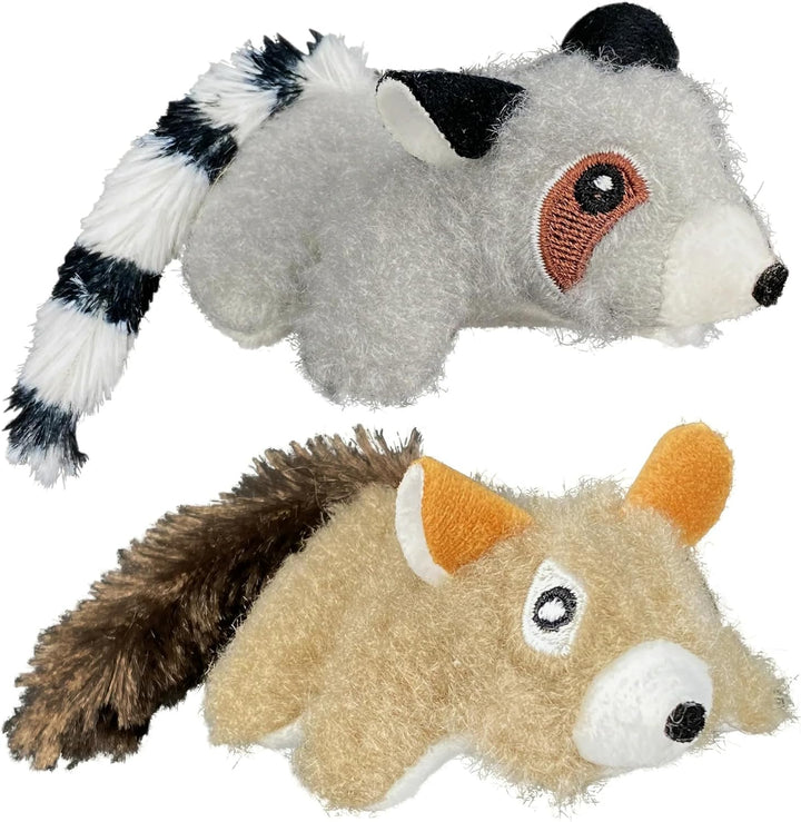 Lemur and Squirrel Cat Plush Set – 2 Piece Soft Cat Toys, Squirrel and Lemur Toy. (Pack of 2)