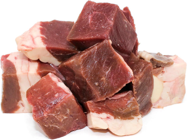 Frozen Raw Beef Heart for Dogs & Cats, Cubed 2-Lb (8-Pack) - Made in USA - Small-Batch Frozen Raw Dog Food - Natural Beef Heart Treats for Dogs - Food for Dogs