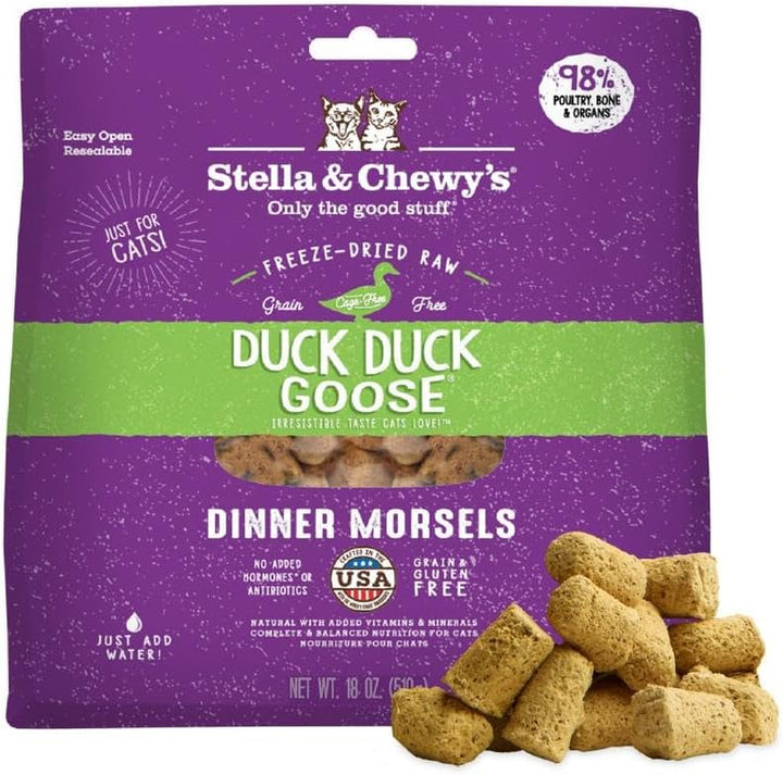 Freeze-Dried Raw Cat Dinner Morsels - Premium Chicken Recipe with 98% Cage-Free Meat & Organs - Natural Grain-Free Cat & Kitten Food - Made in USA - 3.5 Oz