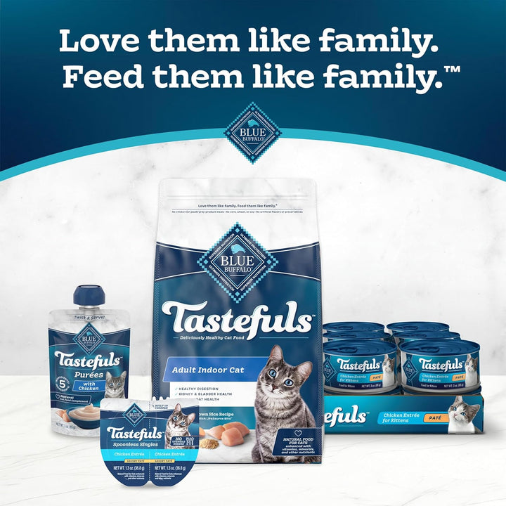 Tastefuls Flaked Wet Cat Food Variety Pack, Made with Natural Ingredients, Tuna, Chicken, Fish & Shrimp, 3-Oz Cans (12 Count, 4 of Each)