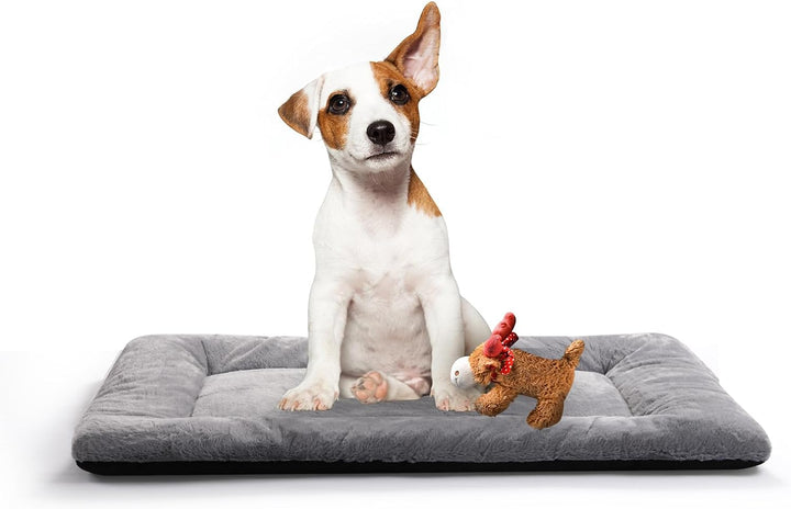 Dog Beds Crate Pad for Medium/Large Dogs Fit Metal,Ultra Soft, Washable & Anti-Slip Kennel Pad for Dogs Cozy Sleeping Mat,Gray 36Inch