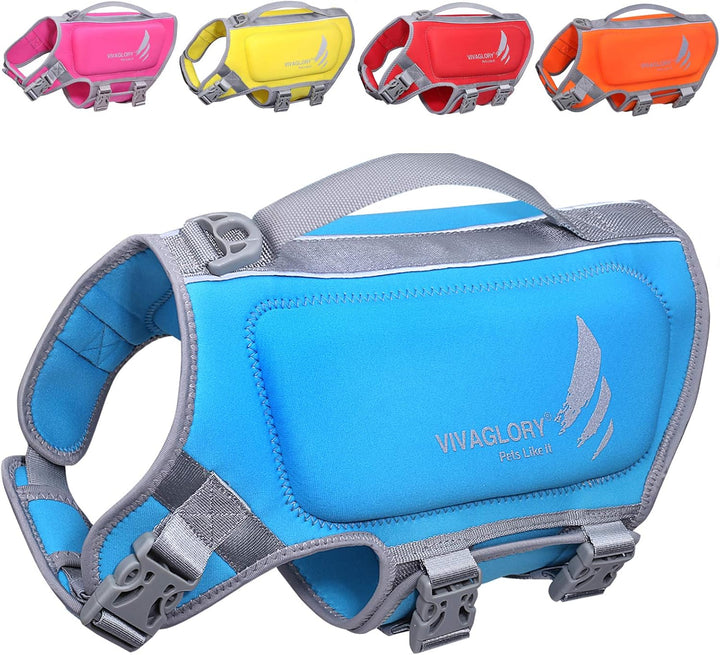 High Buoyancy Dog Life Vest, Swimming Vest with Handle, Dog Life Jacket for Swimming & Boating, Buoyancy for Puppy Doggy, S, Pink