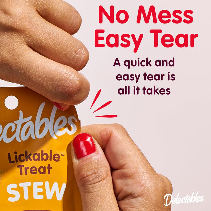 Delectables Stew Lickable Wet Cat Treats for Adult & Senior Cats, Variety Pack, 1.4 Ounce (Pack of 12)