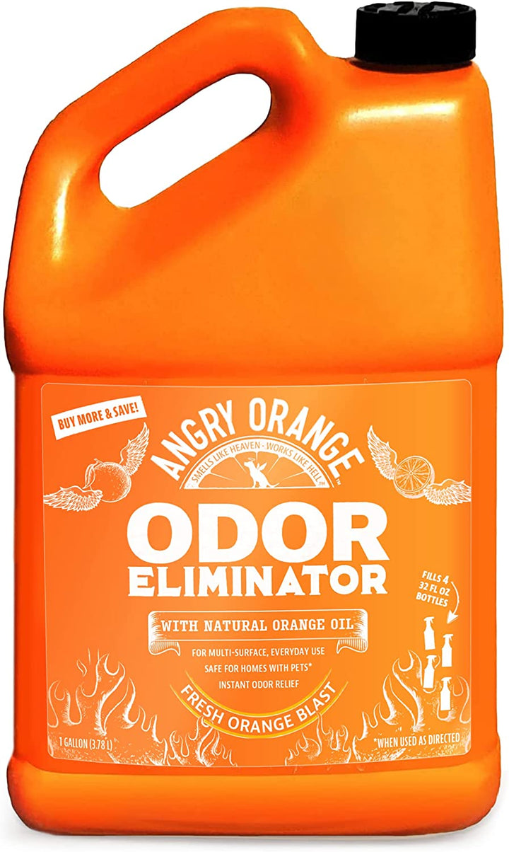 Pet Odor Eliminator for Dog and Cat Urine, Carpet Stains, and Strong Smells – Citrus Cleaner with Natural Orange Oil – 24 Oz
