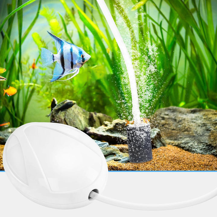 Aquarium Air Pump, 20 Gallon Fish Tank Air Pump, Fish Bubbler, Hydroponic Oxygen Aerator, with Airline Tubing, Stone, Check Valve
