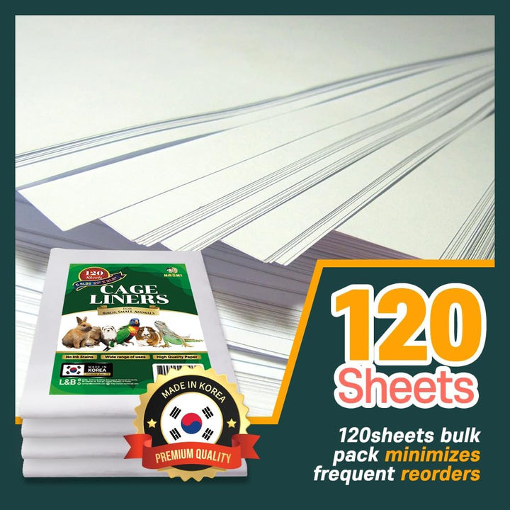 Bird Cage Liner - 120 Acid-Free Newsprint Sheets, 31" X 21.5", 5.5 Lb - Perfect for Packing, Pet Cages, Non-Toxic & Safe for Birds, Ideal for Crafts, Shipping, Moving