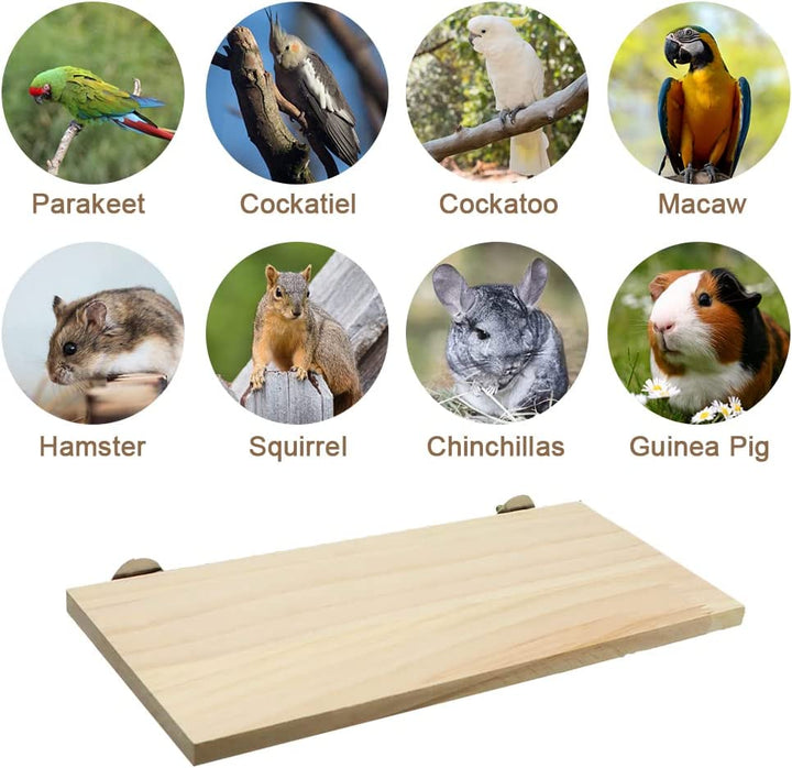 Parrot Bird Wood Perch Platform Large Stand Shelf for Birds Budgie Parakeet Cockatiel Conure Cockatoo Macaw African Grey