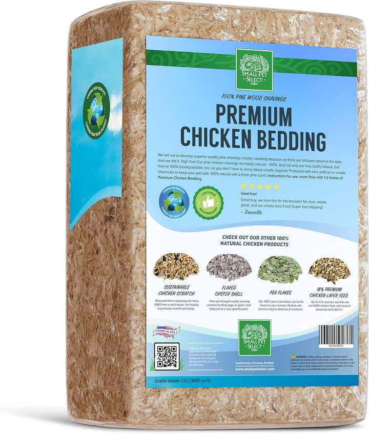 Pine Shavings Chicken Bedding, Chicken Coop Bedding, Wood Shavings, Great for Hen Nesting Boxes and Chick Brooders, 141L