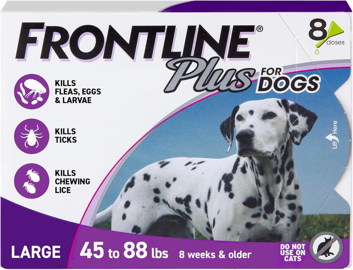 plus Flea and Tick Treatment for Large Dogs up to 45 to 88 Lbs. 3 Treatments