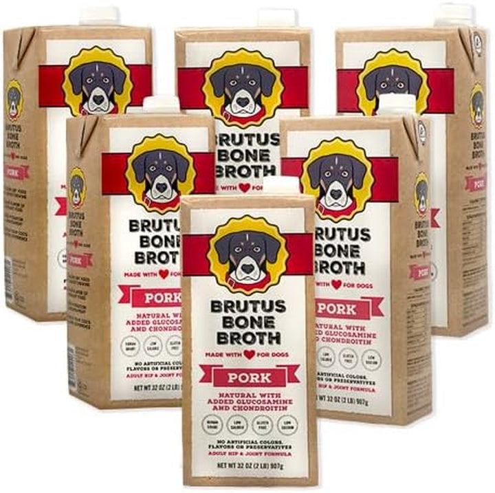for Dogs - All Natural Bone Broth for Dogs with Chondroitin Glucosamine Turmeric -Human Grade Dog Food Toppers - Beef and Pork Bundle