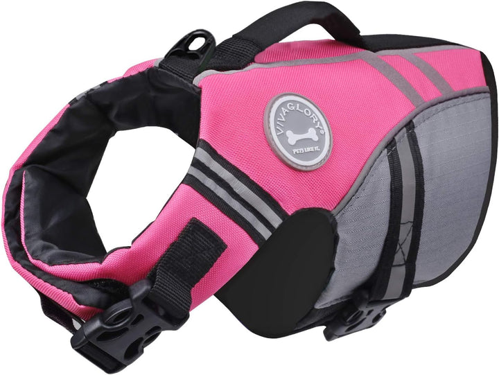 Sports Style Dog Life Vest, Dog Life Jacket for Swimming & Boating, Ripstop & Buoyancy for Puppy Doggy, Lifejacket with Handle, M, Blue