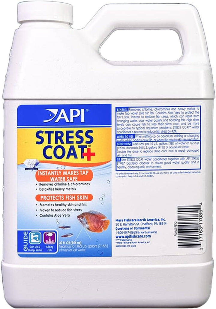 STRESS COAT Aquarium Water Conditioner 16-Ounce Bottle