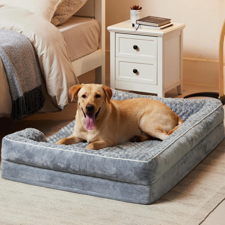 Dog Beds for Large Sized Dogs, Washable Orthopedic Dog Couch Sofa Bed with Waterproof Lining & Non-Skid Bottom for Pet Sleeping