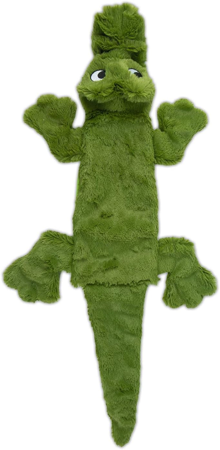 2-In-1 Stuffless Squeaky Dog Toys with Soft, Durable Fabric for Small, Medium, and Large Pets, No Stuffing for Indoor Play, Supports Active Biting and Play - 4 Figures, Small