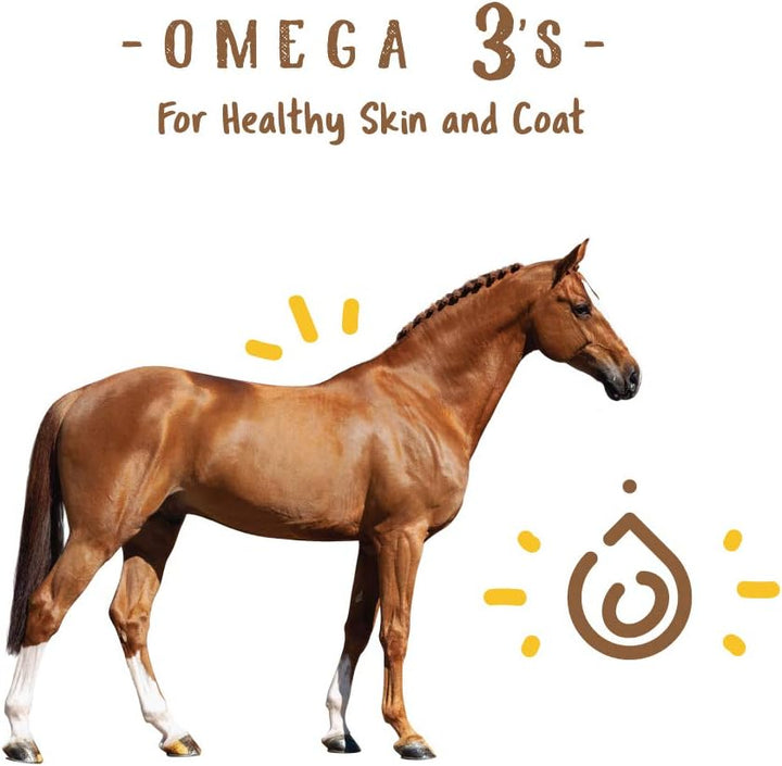 Simply Flax for Horses – Omega-3 Rich Flaxseed Supplement – Supports Coat Health, Joint Function & Immune System – Natural Source of Essential Fatty Acids – Ground Flax – 8 Lb Bag